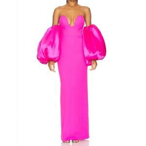 solace london dakota dress burgundy The Arden Maxi Dress in Plum main image 0